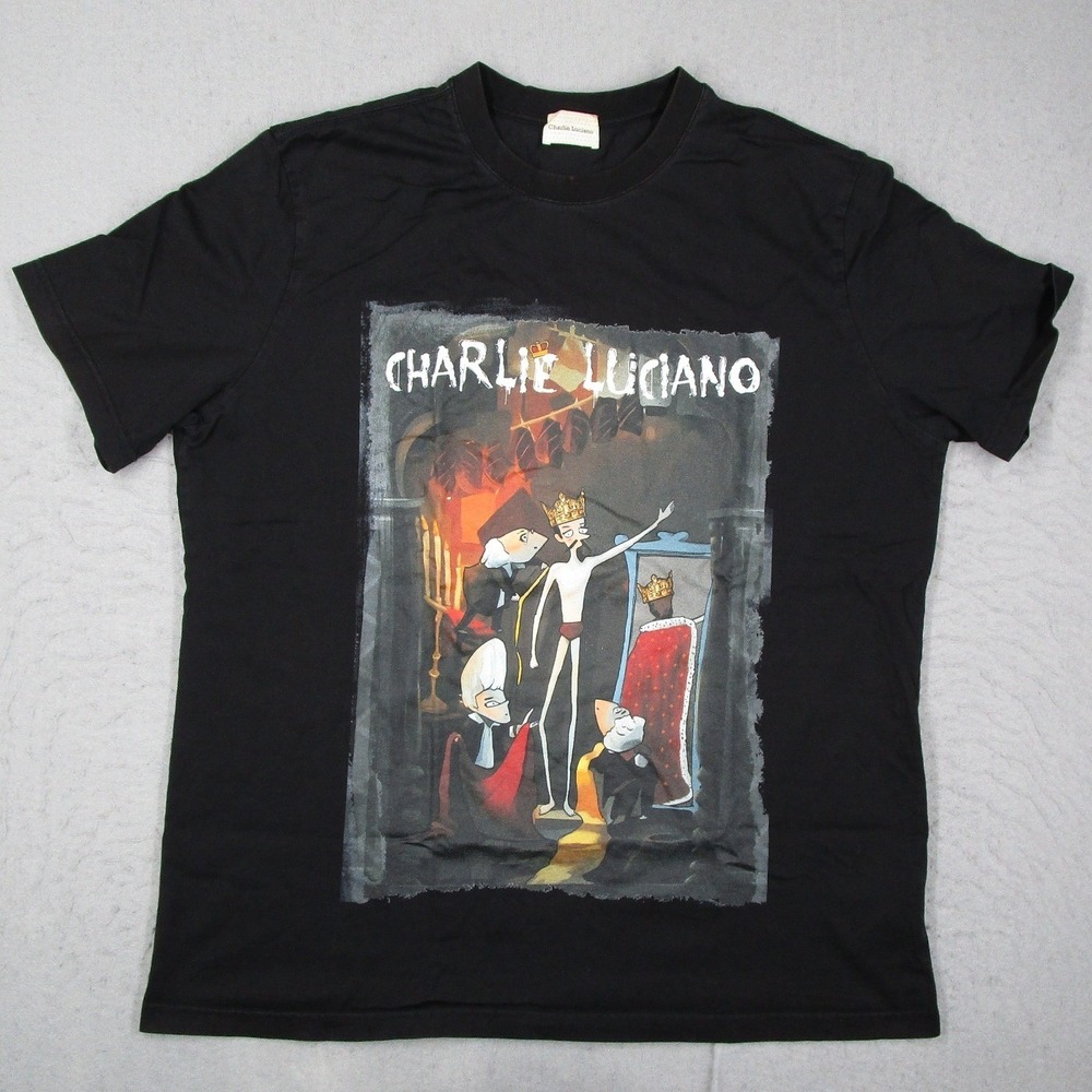 Charlie Luciano Mens Graphic T-Shirt Black Cotton XL 988123T767996